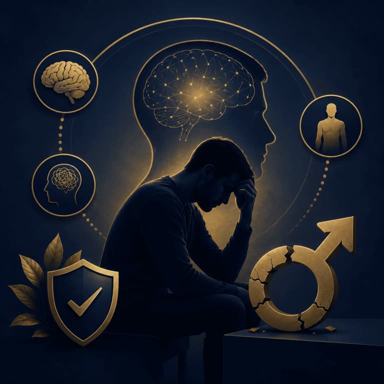 هل ضعف الانتصاب النفسي خطير؟ الأسباب والحلول المبسطة